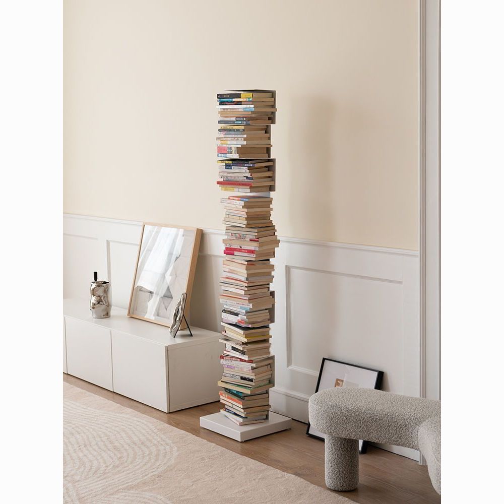 Invisible Bookshelf Floor-Standing Internet Celebrity Living Room Iron Corner Bookcase Modern Simple Three-Dimensional Hidden Ins Storage Rack