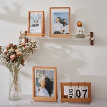 实木相框摆台摆件相架6寸7 8 10寸洗照片打印做成相框刻字diy