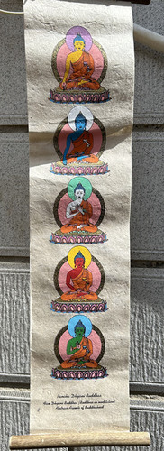 Nepalese Tibetan paper handmade Luo card paper hand-painted colorful decorative hanging painting gilt gift exquisite character