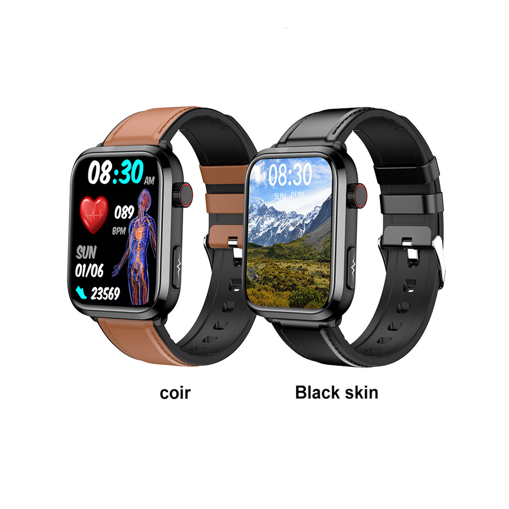 Transfronterizo nuevo reloj inteligente ET210 Bluetooth llamada ECG sin glucosa en sangre ácido úrico lípidos en sangre temperatura corporal ejercicio