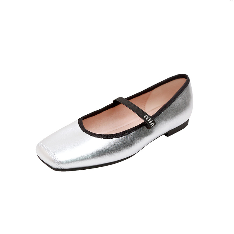 La madre de la uva se escapó, cariño ~ Cabeza cuadrada francesa con estilo de ballet salvaje Mary Jane zapatos planos mujer
