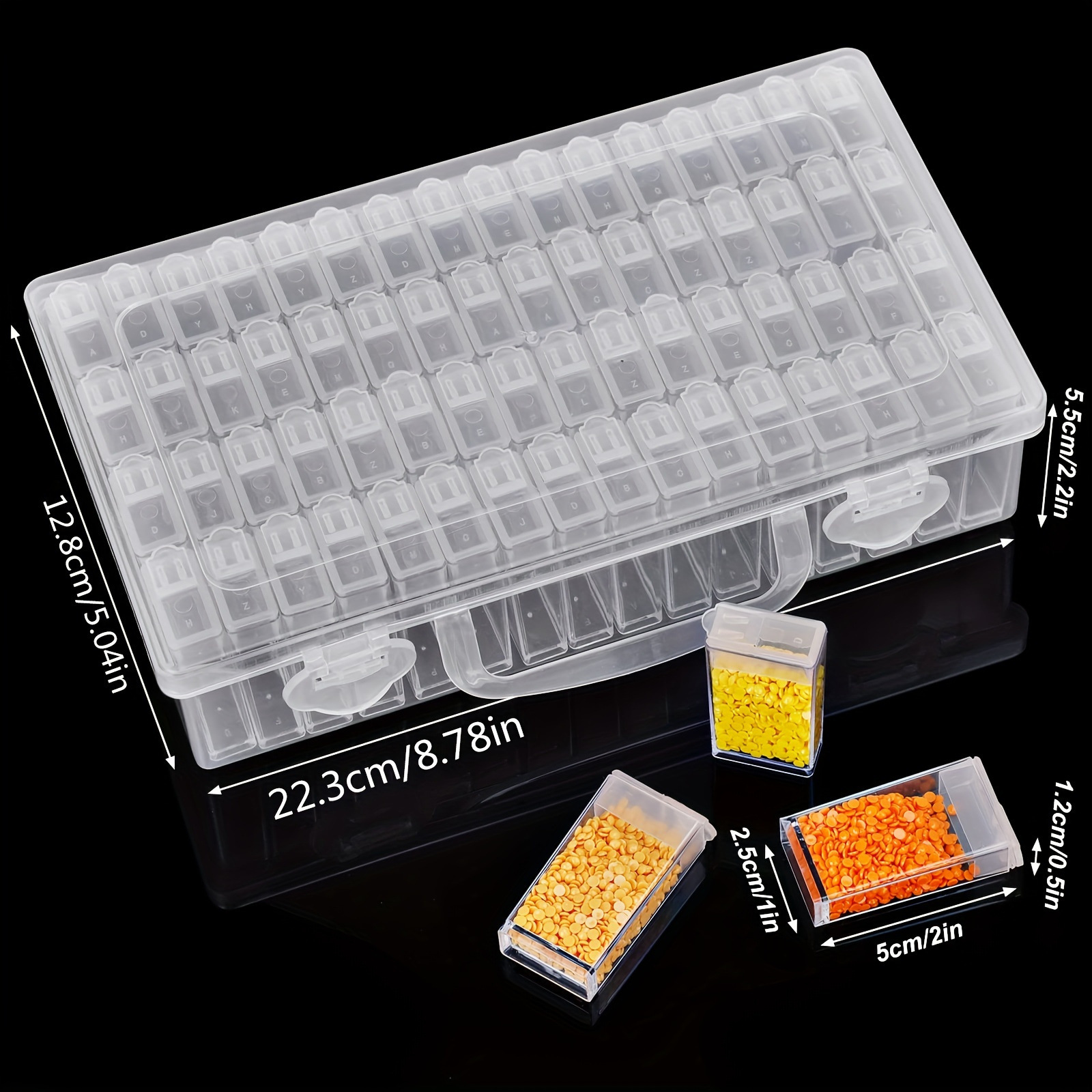 64 caja de almacenamiento de herramientas especiales a prueba de polvo caja de almacenamiento de perlas de arroz accesorios de herramientas de pintura de diamantes hechas a mano caja de plástico