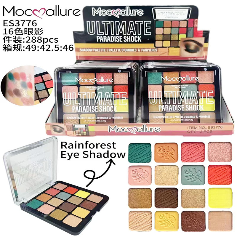 Mocoallure nuevo comercio exterior transfronterizo especial para sombras de ojos multicolor mate perla tierra brillo alto disco de blush