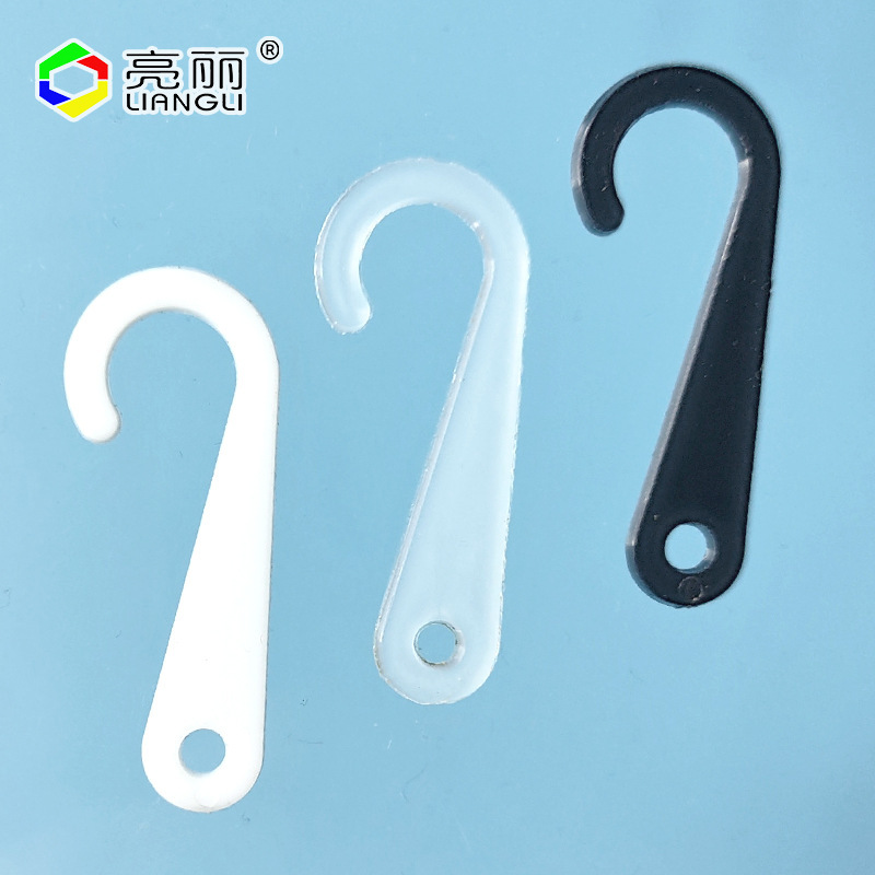 Question Hook Transparent Small Hook Plastic Hook Socks Hook Packaging Black Question Hook White Shelf Cap Gloves Toy