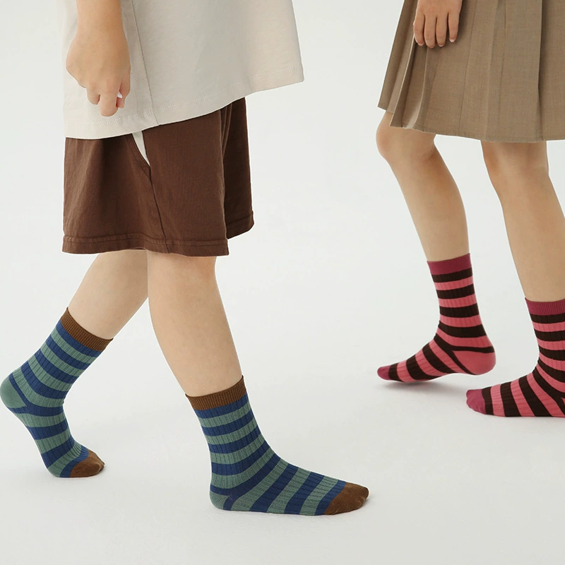 Детские knee socks для мужчин и женщин, оптовая торговля, осень, средняя длина, пряженый хлопок