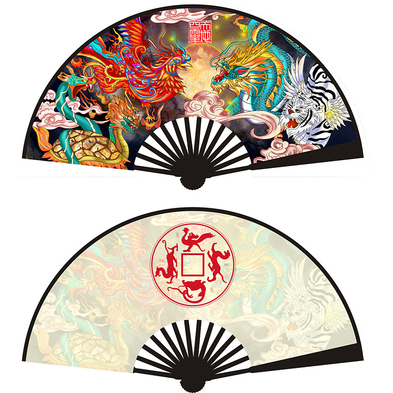 8 인치 검은 대나무 뼈-(천국과 지구의 네 영혼)