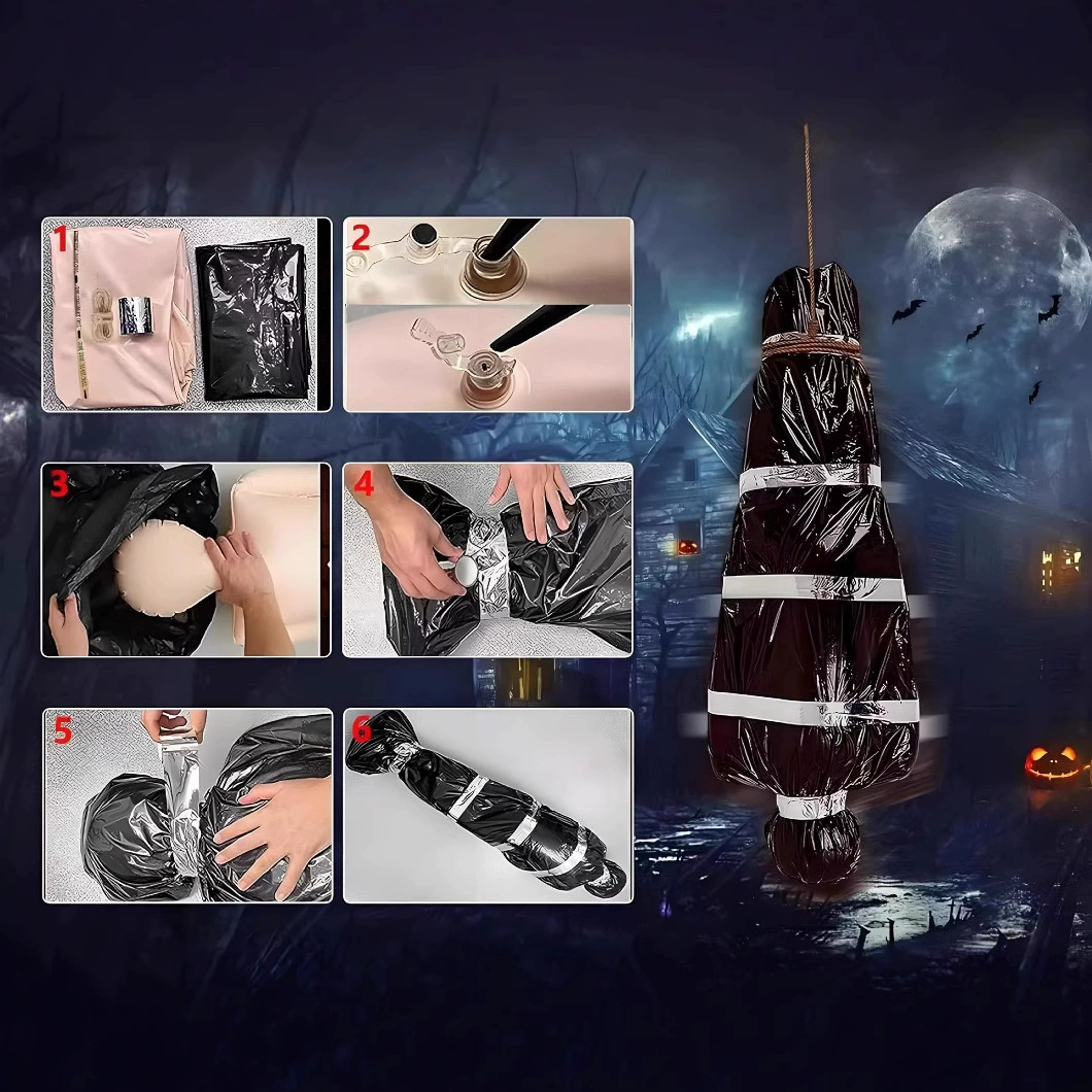 Cross-border PVC inflatable Halloween dummy model, escape room haunted house inflatable corpse props horror spoof