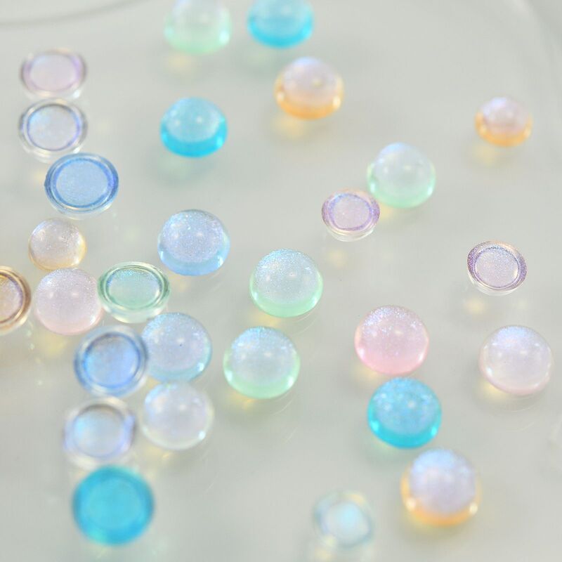 Mermaid Beads Large, Medium and Small Small Fresh Macarons Gilt Glitter Semi-Circle Flats Bottom Bubble Beads Resin Nail Accessories Mermaid Beads Large, Medium and Small Small Fresh Macarons Gilt Glitter Semi-Circle Flats Bottom Bubble Beads Resin Nail Accessories