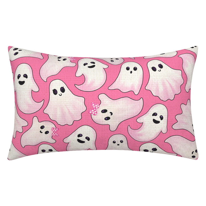 90g Weight Pillow Cases Home Textiles & Decor Type Polyester Material Halloween Festival letter, Ghost Pattern Cute, Funny Style Halloween Cute Funny Letter Ghost Polyester Pillow Cases Couch & Sofa Decor 9