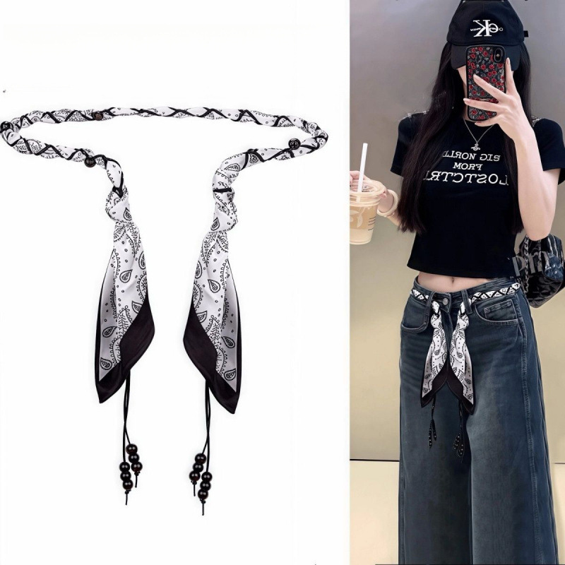 Jeans Accessories, Skirts, Silk Scarves, Belts, Ribbons, Waist Chains, Ethnic Woven 2025 Decorative Waist Ropes, Practical