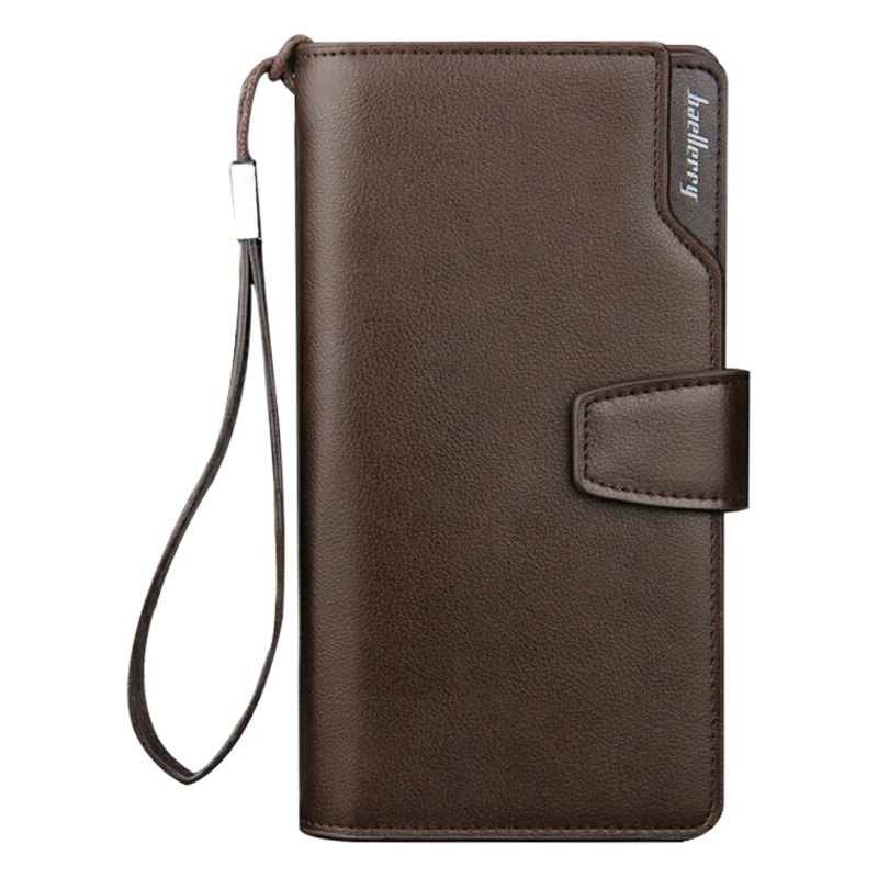 baellerry New Casual Multifunctional Men's Clutch Bag Korean Style Business Zipper Long Wallet Mobile Phone Bag