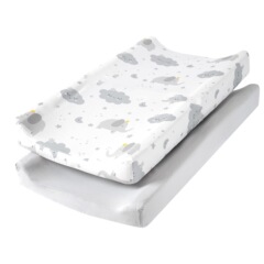 2枚入ベビーケアテーブルウォッシュアウトカバーおむつ替えテーブル取り外し可能布カバーChanging Pad Cover