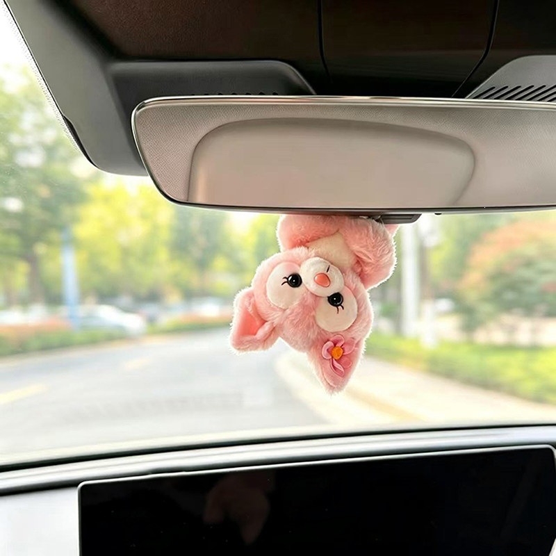 2026 New Car Rearview Mirror Ornament Linabell Lying Doll Car Interior Dashboard Screen Decoration Cute for Girls