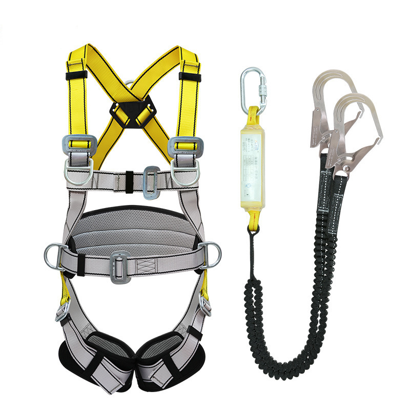 Yellow gray + double rope buffer large hook (yellow buffer bag)