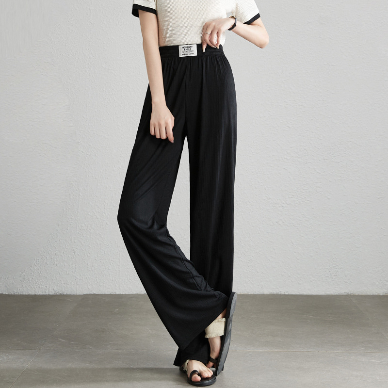 Summer design elastic solid color trousers