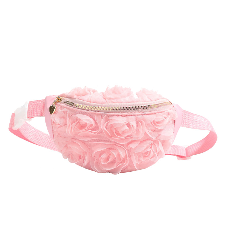Dolce encaje rosa bolsas de pecho de chicas mini bolsas de cintura frescas transfronterizas nuevos accesorios para niños bolsas de moda