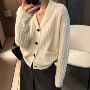宽松秋冬花纹复古开衫