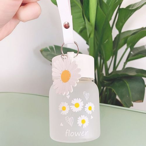 Cute Daisy Glass Cup, Mini Portable Fat Cup, High-Quality Activity Gift, Printed Cup