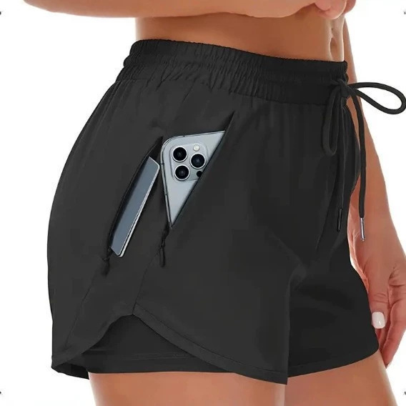 Amazon Cross-Border 2025 Women's 5inch Sports Running Shorts Quick-Dry Lightweight Fitness Zipper Quick-Dry Shorts Amazon Cross-Border 2025 Women's 5inch Sports Running Shorts Quick-Dry Lightweight Fitness Zipper Quick-Dry Shorts