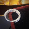 Stone inlay, brand ring, universal jewelry, diamond encrusted, simple and elegant design, internet celebrity