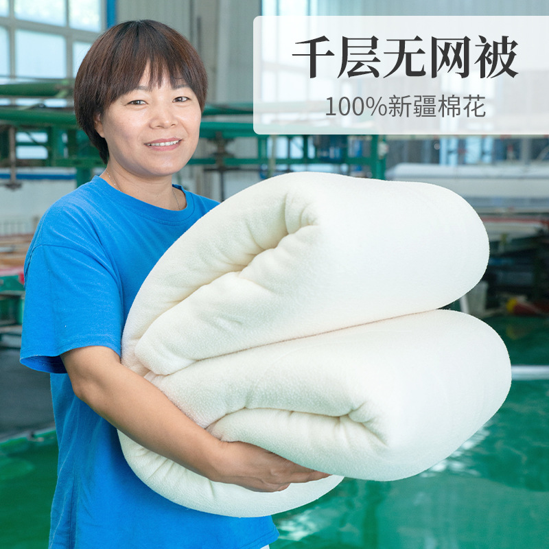 新疆棉被冬被加厚保暖長絨棉花千層無網被子被芯棉胎學生春秋墊被