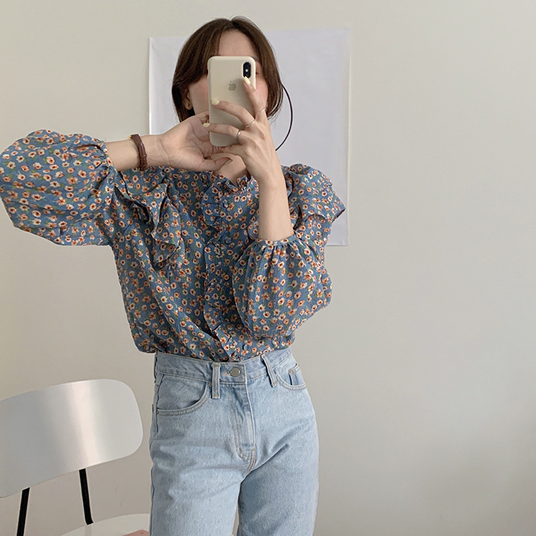 帮手描述图：韩国 chic2020秋冬新款ins风复古轻熟碎