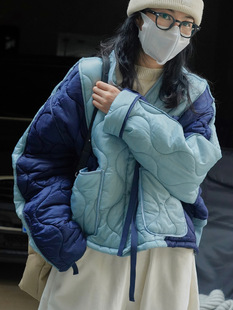 Xuman Winter New Japanese Street Style Quilted Cold-Proof Warm Loose Soft Skin-Friendly Cotton Jacket for Women