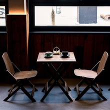IRo折叠桌折叠式圆桌子实木简约便携式卧室阳台饭桌摆摊餐桌家用