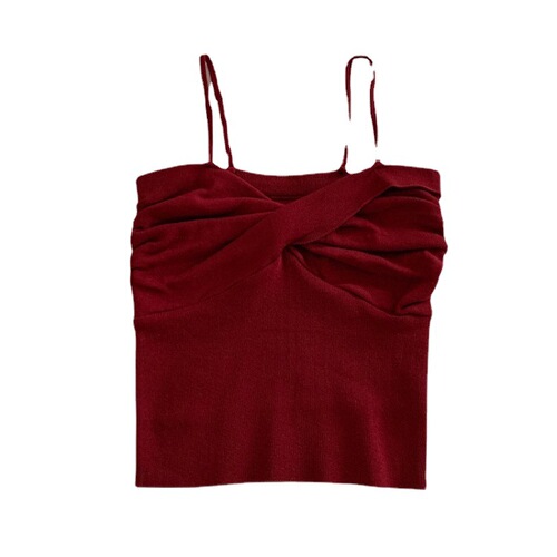 Chic and Stylish Women's Blouse with Straps, Nipple Cover Knit Bodysuit, Outerwear Fashion Network Red Dress