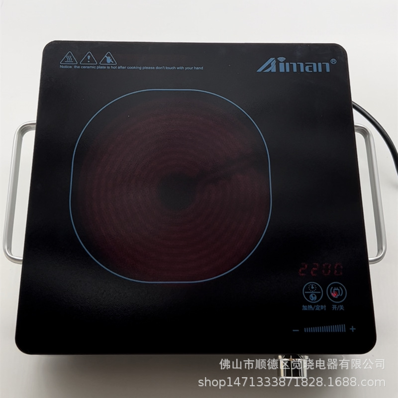 出口电陶炉家用220V跨境大功率光波炉触摸旋钮煮茶炉烧烤火锅炉