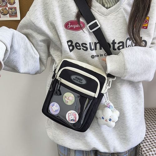 Japanese-style niche minimalist small bag, summer transparent casual design—versatile Instagram-inspired shoulder/crossbody option