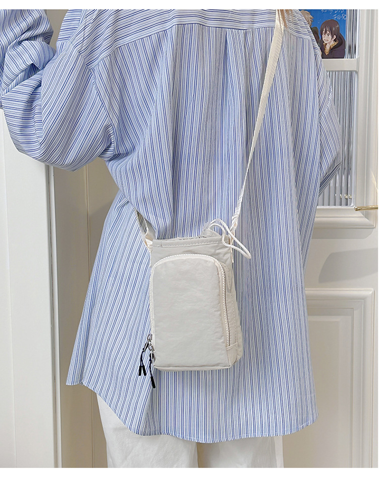 New solid-color student cycling casual women's bag, lightweight outdoor mobile phone bag and accessory bag undefined