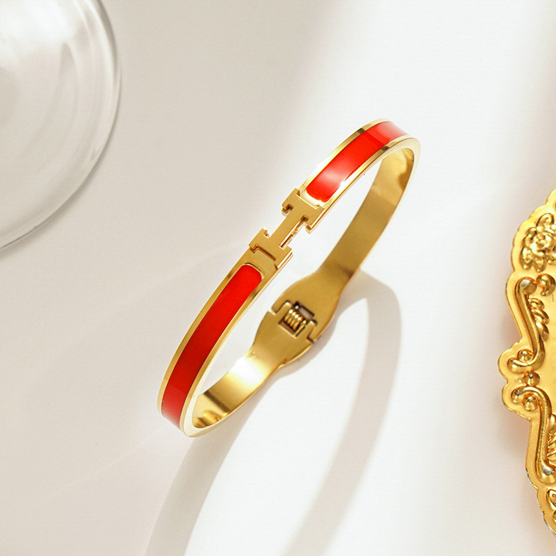 Gold red bracelet