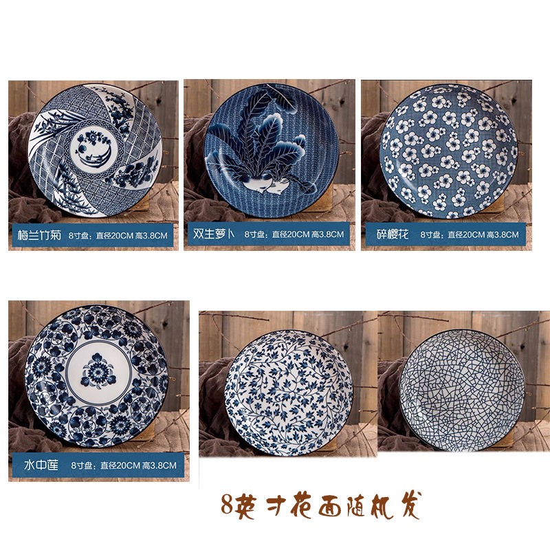 8inch 파란색과 흰색 디스크