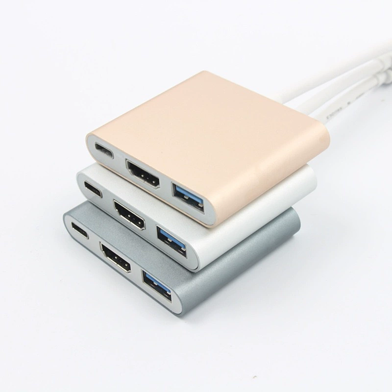 Cross -border Typec to HDMI triple 4K rotor converter Typec to HDMIUSB HD line extension