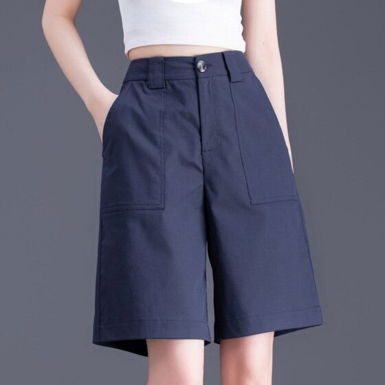 Pure Cotton Comfortable Shorts Women's Summer Thin New Breathable Suit Five-point Pants Women's Straight Casual A- word Pants for Children