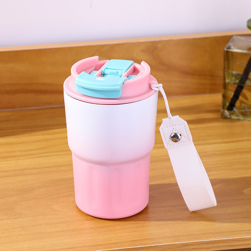 Bebida doble degradada rosa y blanca