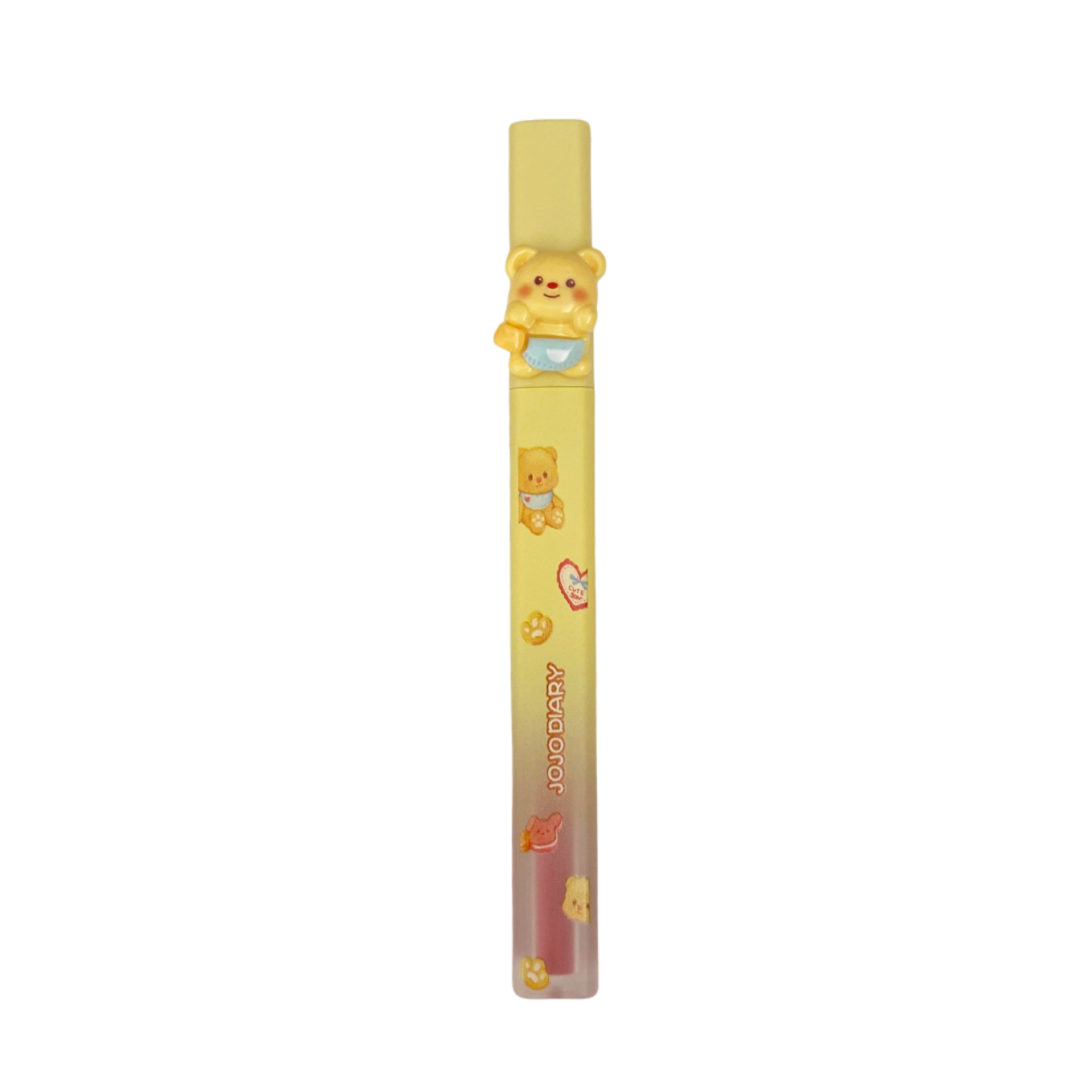JOJO DIARY Cheese Bear Bao esmaltado labial espejo no es fácil de tocar tazas de la piel blanca, agua brillante, lápiz labial.
