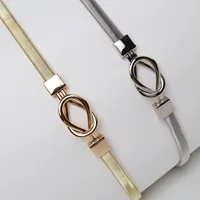 Южная Корея новый металлический эластичный тонкий пояс женский серебряный капли воды пуговицы дикие декоративные платья для летних студентов