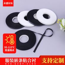 低温熔点50D加密微弹嵌条粘合衬有纺黑白衬服装嵌条现货批发