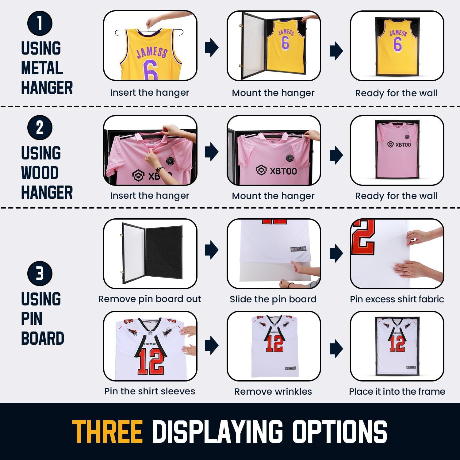 跨境Jersey Display Case球衣展示装裱相框足篮球服收纳画框定制阿里巴巴