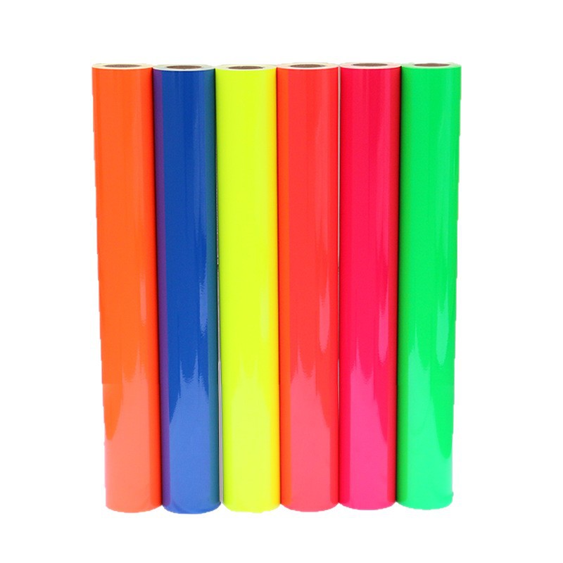 Película fluorescente Xinlang, adhesivo instantáneo para decoración de carrocería de coche, película con letras decorativas, adhesivo fluorescente autoadhesivo.