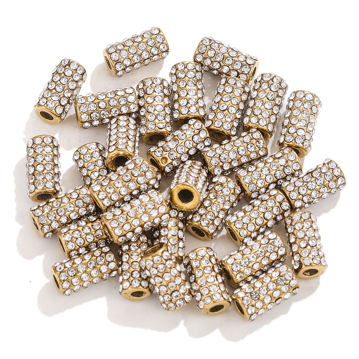 Accesorios de bricolaje hechos a mano cuerda trenzada con cuentas material joyería punto completo diamante retro Moda Africana agujero grande 3mm