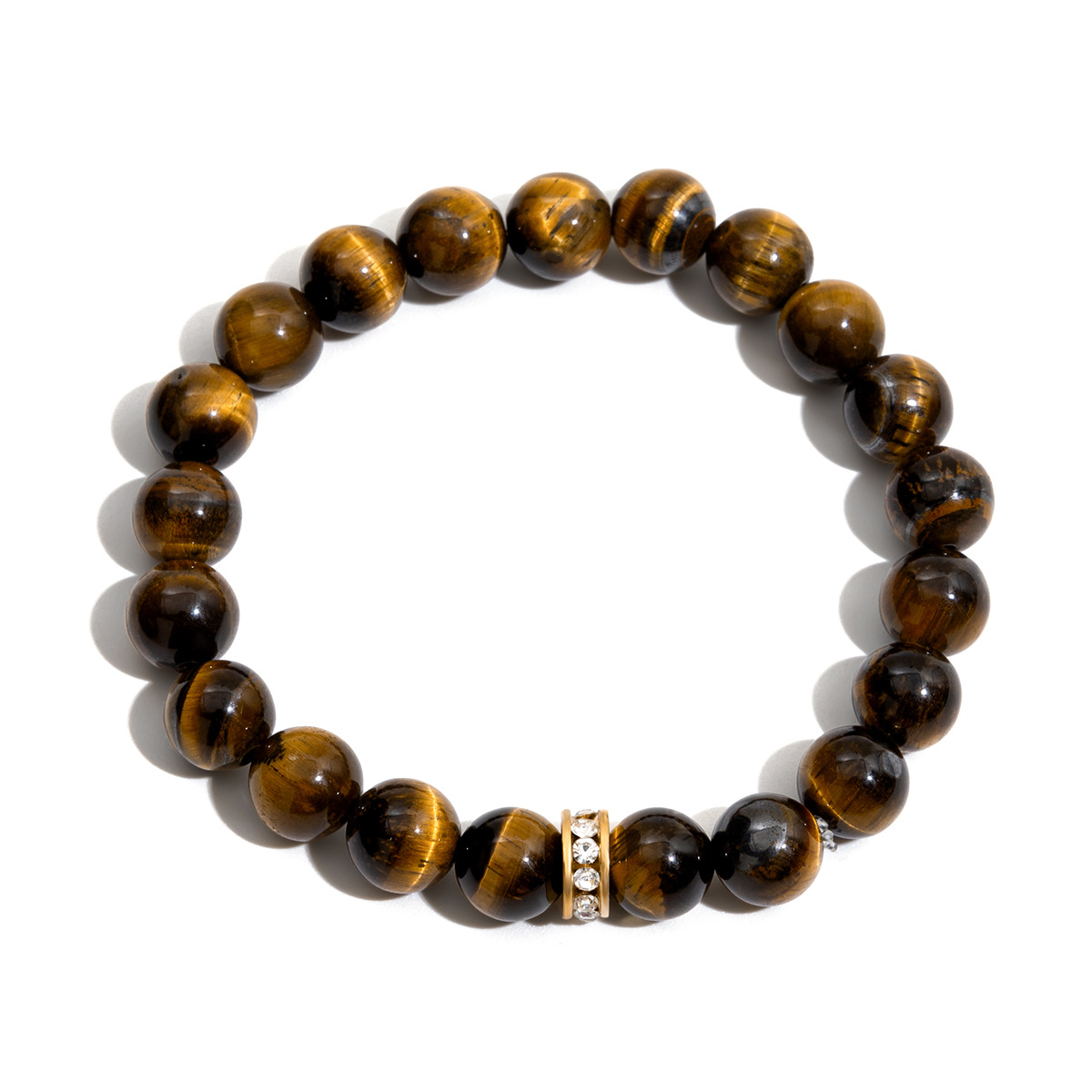 Wanxing Joyería de moda europea y americana Pulsera de anillo de diamante de acero inoxidable Pulsera de ojo de tigre Pulsera de lujo ligero y de alta calidad