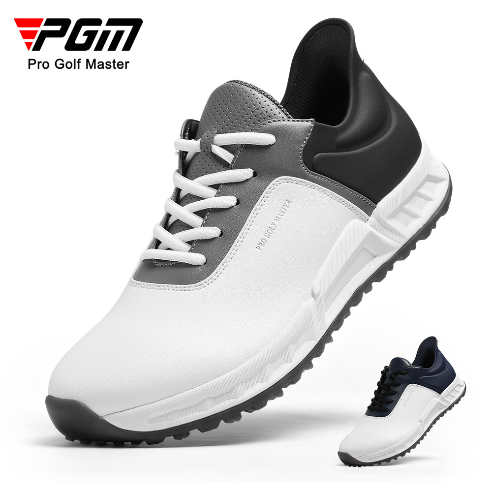 Giày golf PGM nam đế đệm lò xo chống trượt thoáng khí mùa hè — Snow Shadow Grey [phần trên chống thấm nước/lò xo đệm/chân chống trượt đã được cấp bằng sáng chế] XZ439