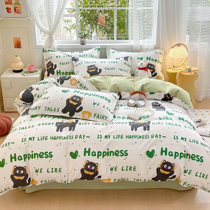 Funda de edredón gruesa de algodón puro pieza individual 100% algodón 150x200X230 funda de edredón cama individual dormitorio de estudiantes de invierno niñas