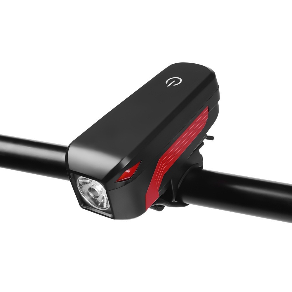 Nuevo 7599 luz de la bicicleta + cuerno de montaña de carga USB brillante luz del cuerno integrado equipo de equitación