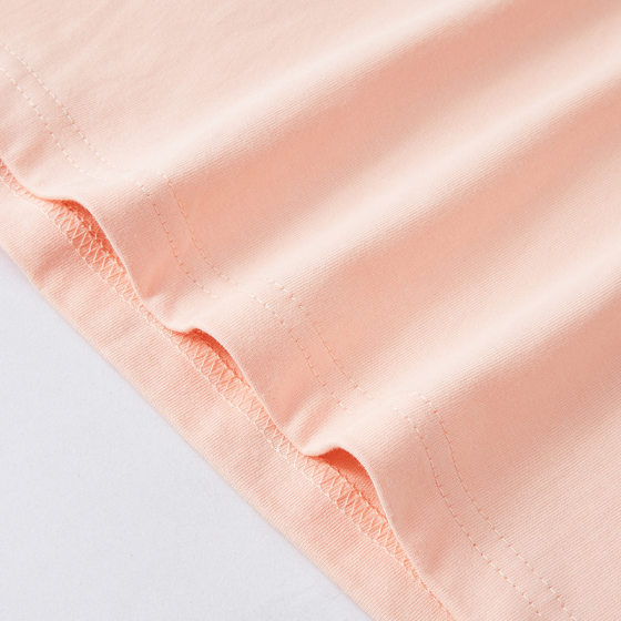 Ku Yuanwai 180g Children's Cotton T-shirt Summer Solid Color Simple Round Neck Simple Short Sleeve in stock 100% Cotton