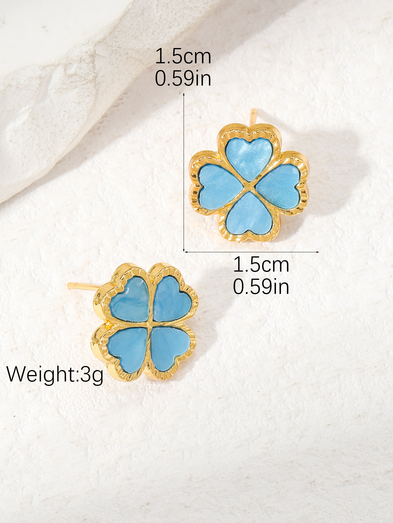 Plating Design 1 Pair Simple Style Classic Style Heart Shape Plating Metal Gold Plated Ear Studs