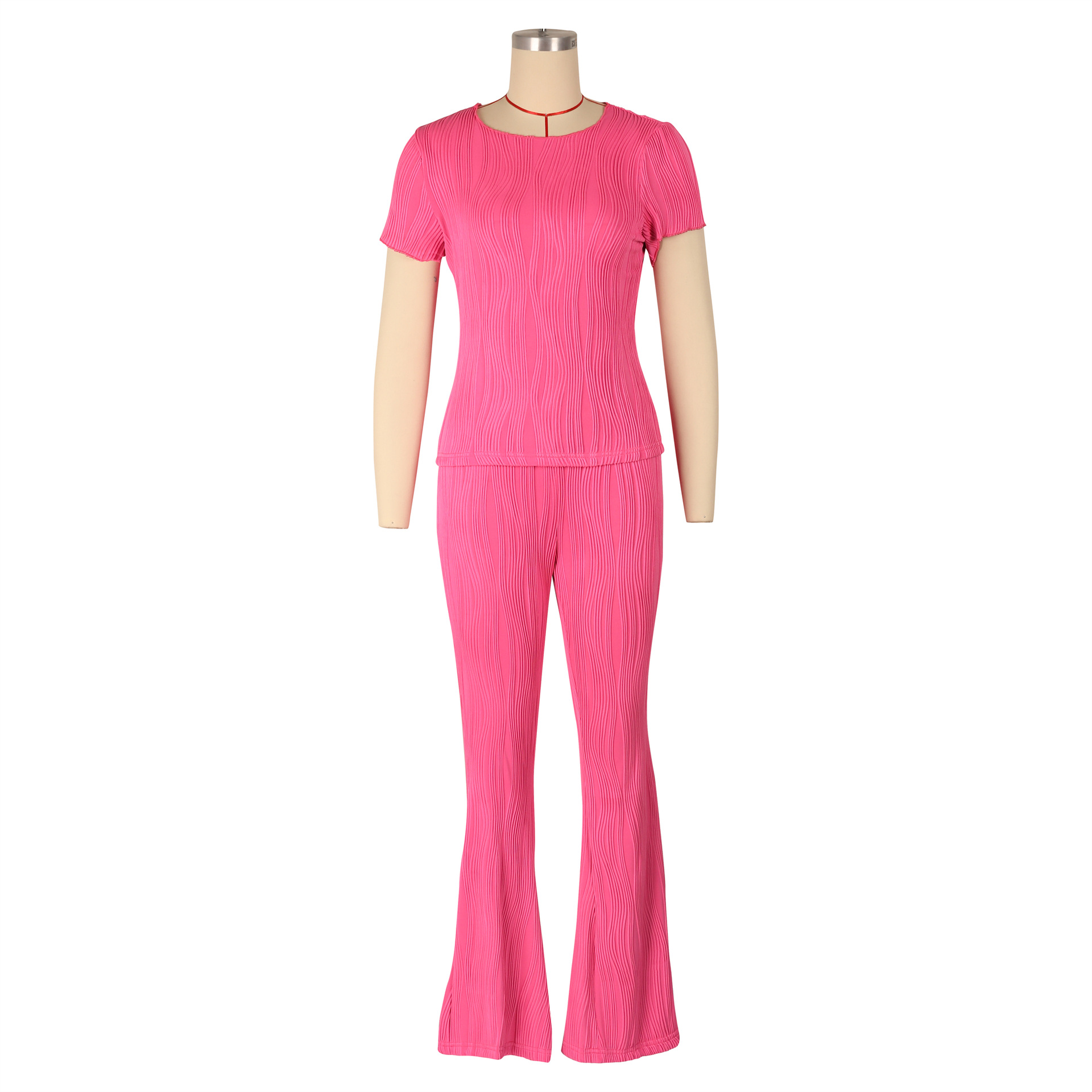 473g Weight Long Sleeve Sleeve Length Spandex, Polyester Fabric Type Pant Co-ord Set Sets Type 2 Pieces Set Quantity Holiday, Daily Occasion Round Neck Neckline Slim Fit Type Solid Color Pattern Summer, Spring Season Women's Gender Elegant, Streetwear Style Holiday Daily Women's Elegant Streetwear Solid Color Spandex Polyester Pant Co-ord Set Pants Sets 63